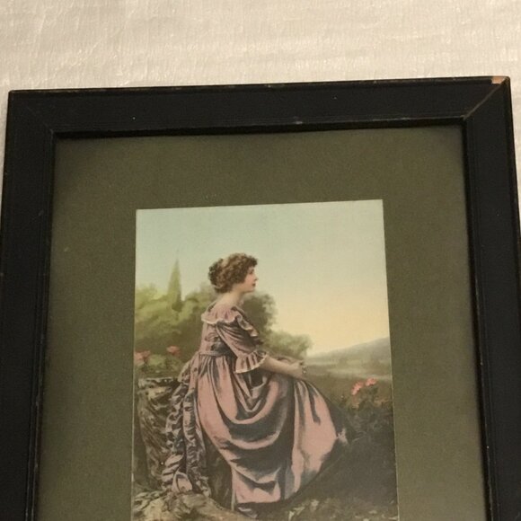 Antique 1901 framed print of a beautiful lady by McLaughlin Bros. - Picture 3 of 8